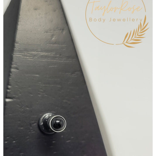 Natural Black Onyx Stone Flat Attachment