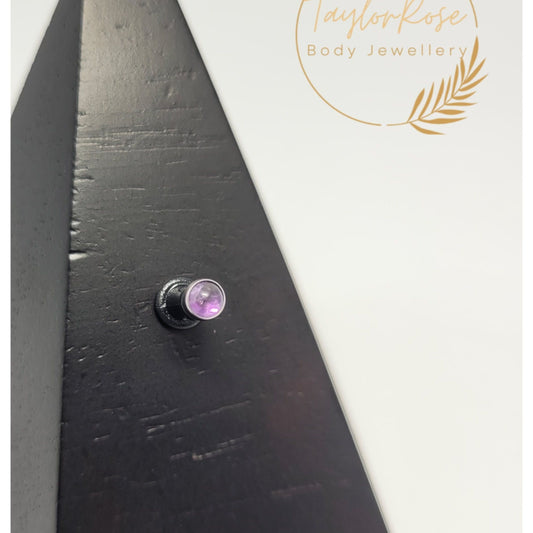 Natural Amethyst Purple Stone Flat Attachment