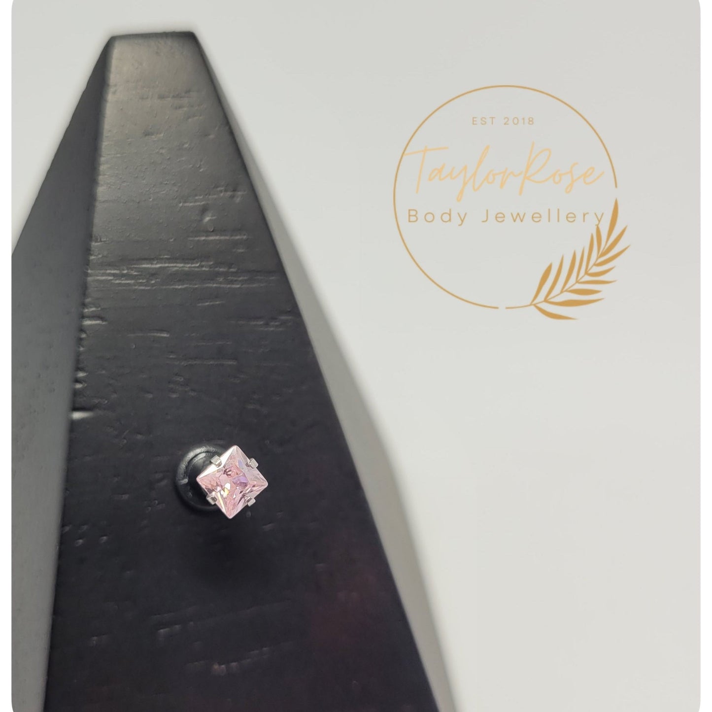 Diamond Cut Pink Cubic Zirconia Claw Set