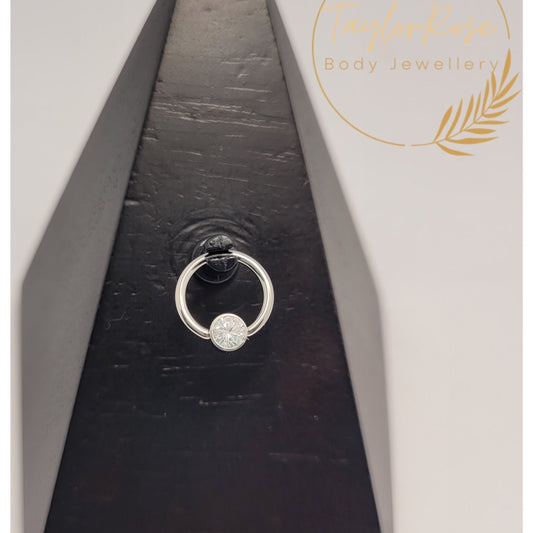 BCR Crystal Disc Captive Ring 8mm