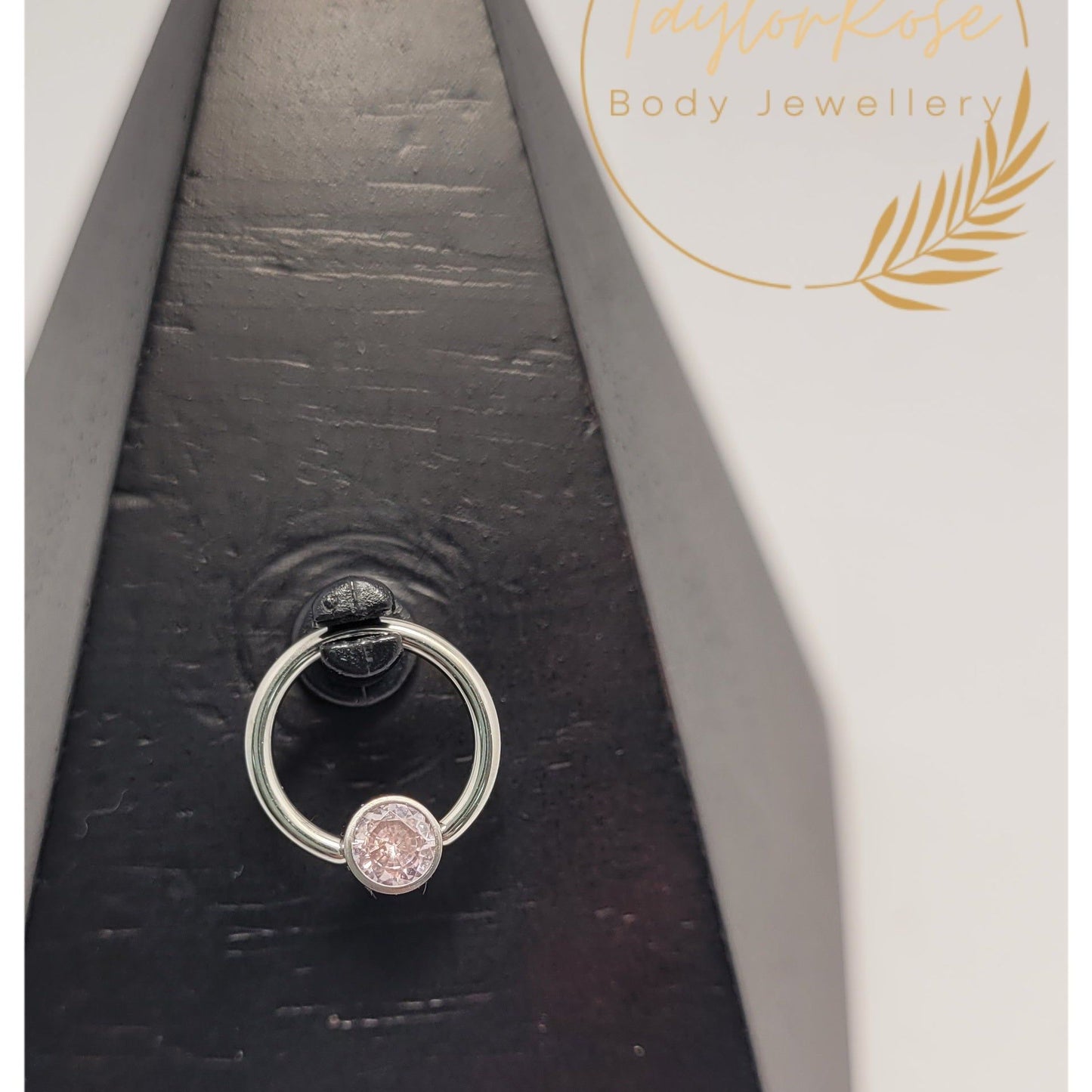 BCR Crystal Disc Captive Ring 8mm