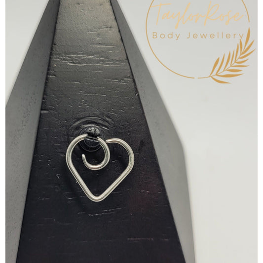 Classic Titanium Daith Heart