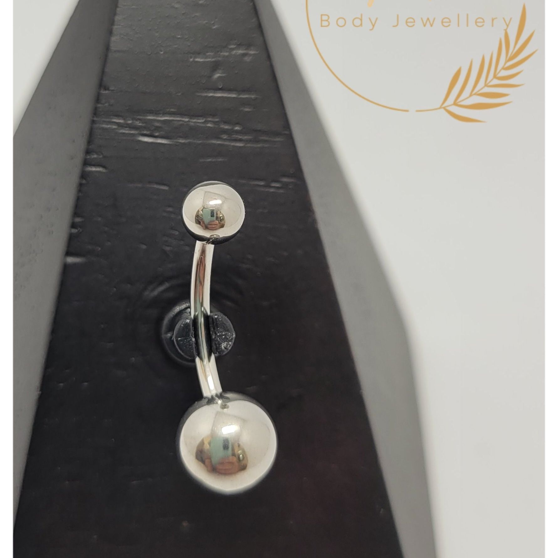Classic Titanium Navel Bar 12mm.