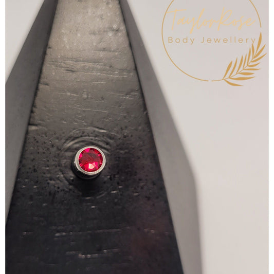 Swarovski Siam Red Flat Attachment